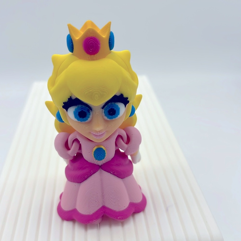 3D printed Articulated Nintendo Princess Peach Fidget Toy Fun Collec…